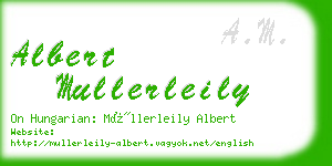 albert mullerleily business card